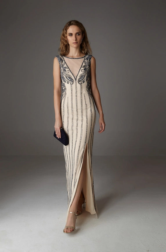 Charles Maxi Dress-Dress-CEYLAN BCN-XXS-NUDE-Urbanheer