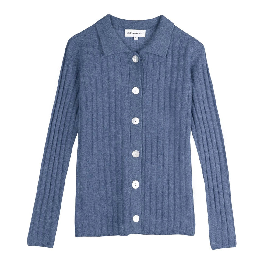 Charlotte Cardigan Dusty blue-Cardigan-Bel Cashmere S.C.-S-Dusty blue-Urbanheer
