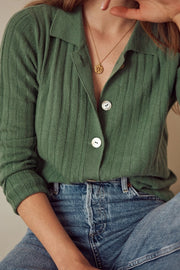 Charlotte Cardigan Green-Cardigan-Bel Cashmere S.C.-S-Green-Urbanheer