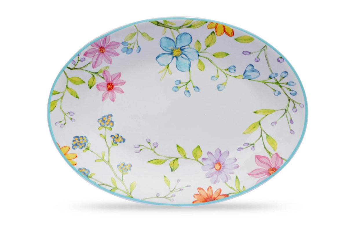 Charlotte Oval Platter-Platter-Euro Ceramica | ClayBarnHome-15.5" x 11.38" x 1.46"-Urbanheer