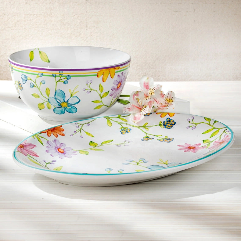 Charlotte Oval Platter-Platter-Euro Ceramica | ClayBarnHome-15.5" x 11.38" x 1.46"-Urbanheer