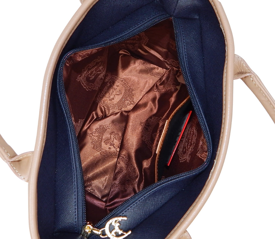 Charming Handbag-Handbag-Cavalinho North America-Navy / Tan / Beige-Urbanheer