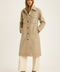 Twofer Hoodie Solid Coat - Latte
