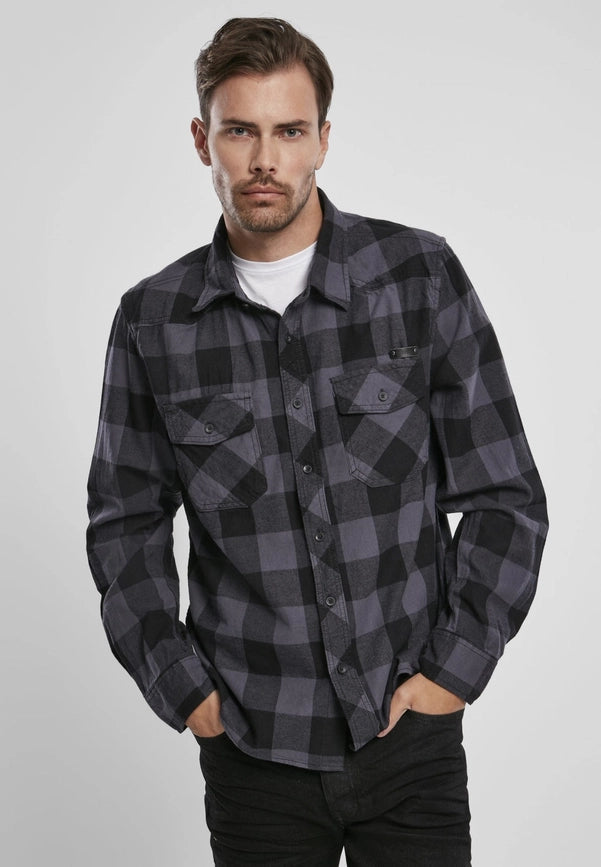 Check Shirt Black-Shirt-Norvine-S-Black-Urbanheer