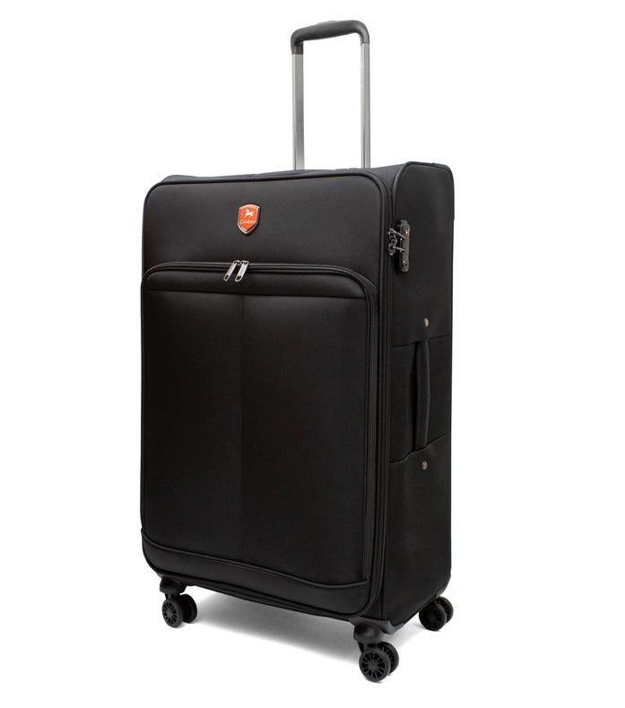 Check-In Softside Luggage (24" Or 28")-Luggage-Cavalinho North America-* Height with wheels: 67 cm * H: 62 cm * W: 40 cm * D: 25 cm* W: 3.-Black-Urbanheer