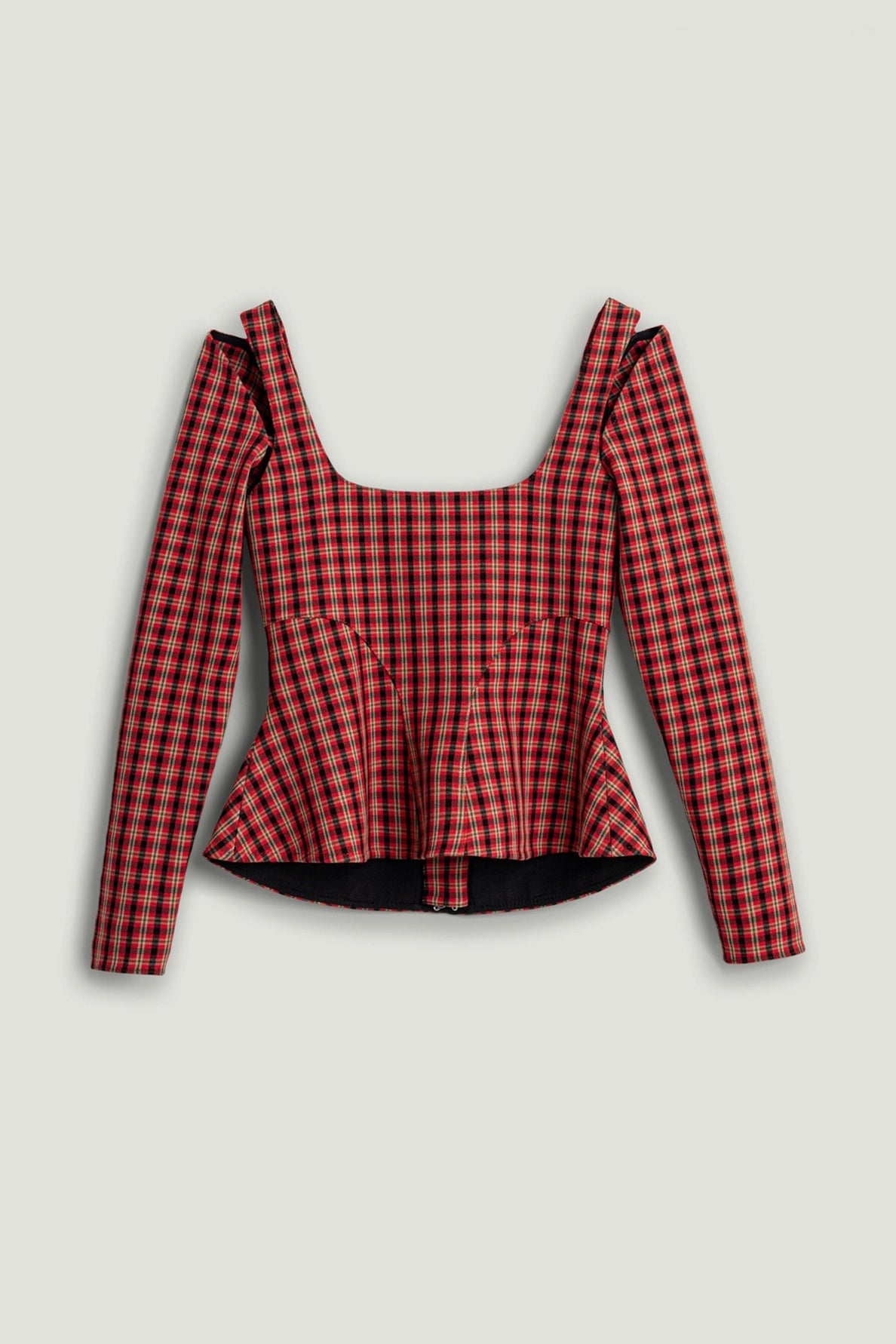 Checked Corset Top