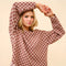 Checker Frill Ruffle Sweater and Shorts Set-Set-Blue B-S-WALNUT-Urbanheer