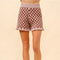 Checker Frill Ruffle Sweater and Shorts Set-Set-Blue B-S-WALNUT-Urbanheer