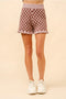 Checker Frill Ruffle Sweater and Shorts Set-Set-Blue B-S-WALNUT-Urbanheer
