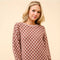 Checker Frill Ruffle Sweater and Shorts Set-Set-Blue B-S-WALNUT-Urbanheer
