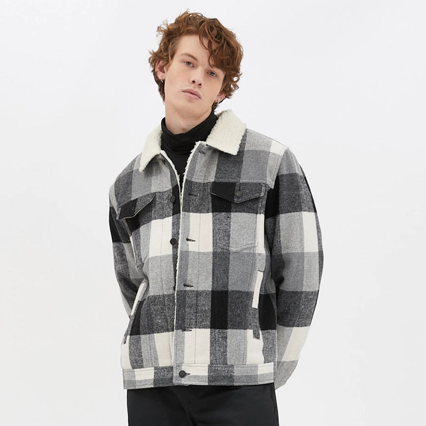 Checkered Knit Jacket-Jacket-Point Zero-S-Grey Melange-Urbanheer