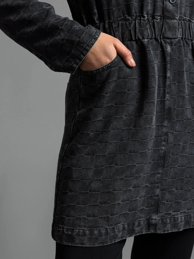 Checkered Pattern Dress - Adoria Dress BLACK-Dress-Weekend Los Angeles-XS-BLACK-Urbanheer