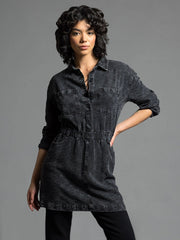 Checkered Pattern Dress - Adoria Dress BLACK-Dress-Weekend Los Angeles-XS-BLACK-Urbanheer