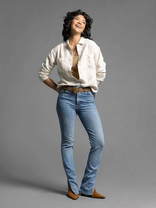 Checkered Pattern Shirt - Adoria Shirt CREME-Shirt-Weekend Los Angeles-XS-CREME-Urbanheer