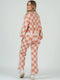 Checkered Sweater & Pant Set-Pale Geranium-Set-Lucca Couture-XS-Urbanheer