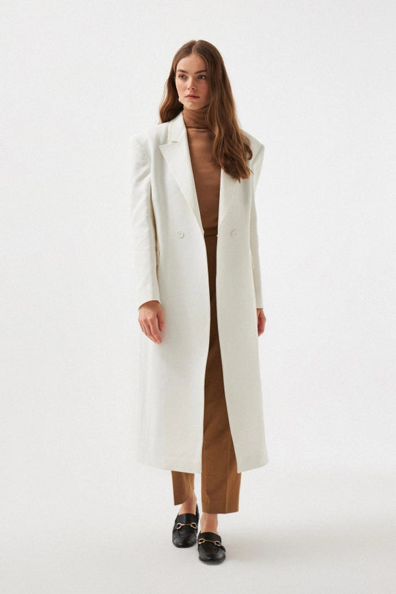 Chérie Coat Beyaz-Coat-Le Cle-S-Beyaz-Urbanheer