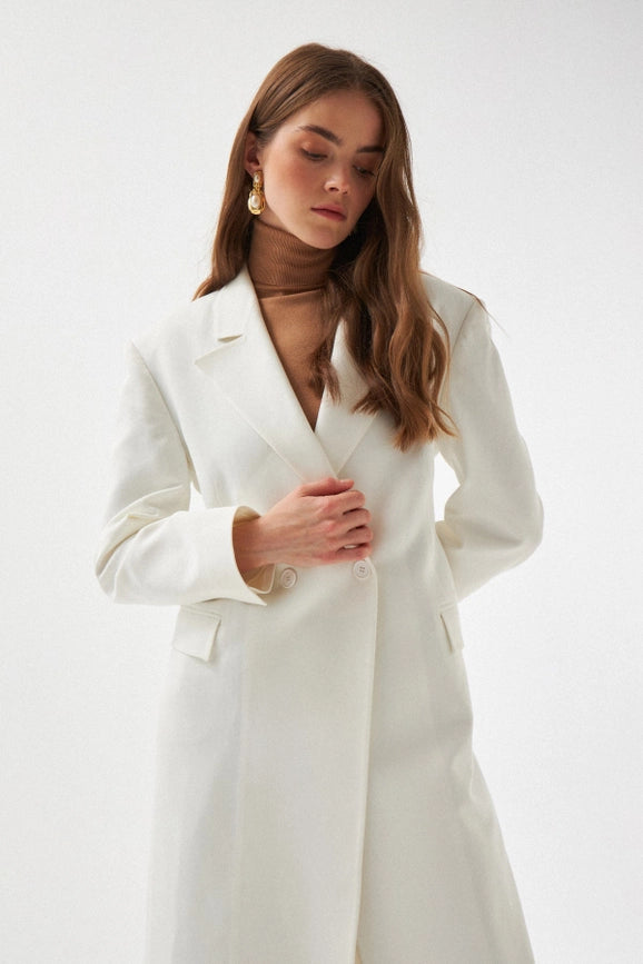 Chérie Coat Beyaz-Coat-Le Cle-S-Beyaz-Urbanheer