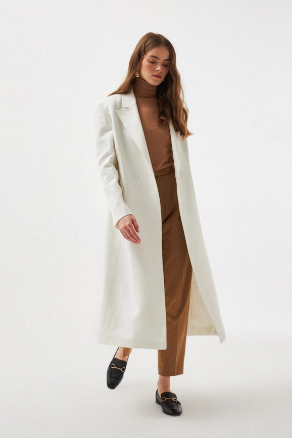 Chérie Coat Beyaz-Coat-Le Cle-S-Beyaz-Urbanheer