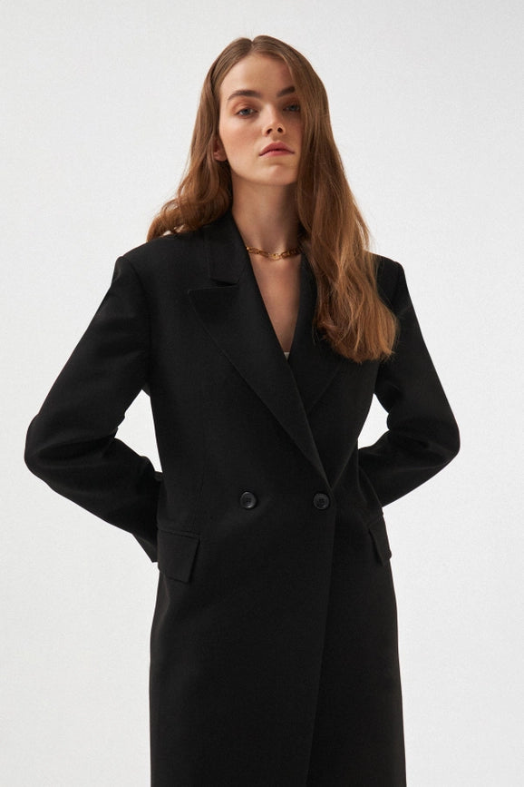 Chérie Coat Siyah-Coat-Le Cle-XS-Siyah-Urbanheer