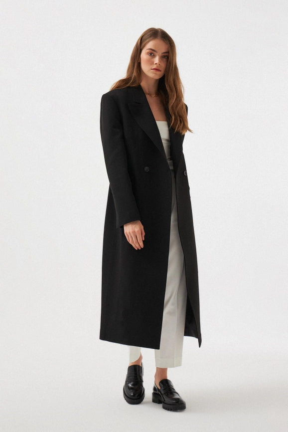 Chérie Coat Siyah-Coat-Le Cle-XS-Siyah-Urbanheer