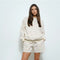 Cherry Bow Print Sweat Shorts-Shorts-Pretty Garbage-S-Ivory-Urbanheer