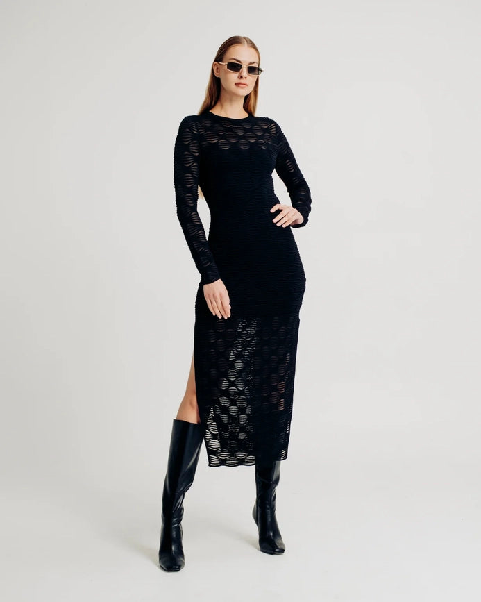 Cheryl Dress Black-Dress-Torn By Ronny Kobo-XS-Black-Urbanheer