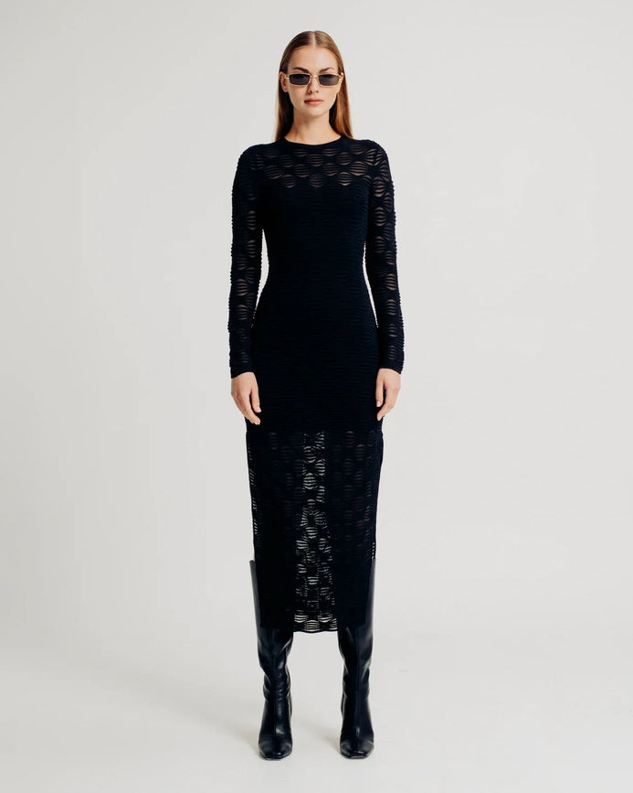 Cheryl Dress Black-Dress-Torn By Ronny Kobo-XS-Black-Urbanheer