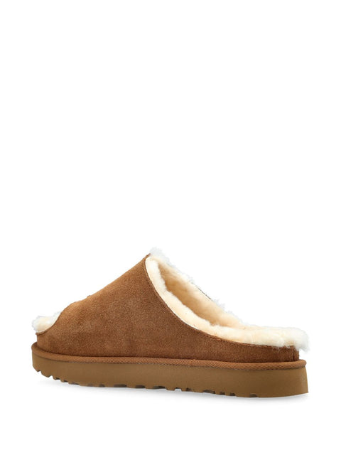 Chestnut Shearling Lined Comfort Slides for Everyday Wear