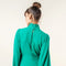 Chic Mock Neck Dramatic Flared Sleeve Mini Dress Kelly Green-Dress-Fore Collection-S-KELLY GREEN-Urbanheer