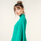 Chic Mock Neck Dramatic Flared Sleeve Mini Dress Kelly Green-Dress-Fore Collection-S-KELLY GREEN-Urbanheer