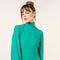 Chic Mock Neck Dramatic Flared Sleeve Mini Dress Kelly Green-Dress-Fore Collection-S-KELLY GREEN-Urbanheer