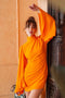 Chic Mock Neck Dramatic Flared Sleeve Mini Dress Mango-Dress-Fore Collection-S-MANGO-Urbanheer