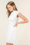 Chic Retro Vintage Mock Neck Cap Sleeve Mini DRESS-Dress-Fore Collection-S-OFF WHITE-Urbanheer