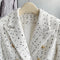 Chic Tweed Plaid Blazer For Sophisticated Style-Blazer-Productseeker-XS-White-Urbanheer