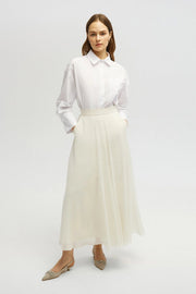 Chiffon Skirt-Skirt-Touché-36-Cream-Urbanheer