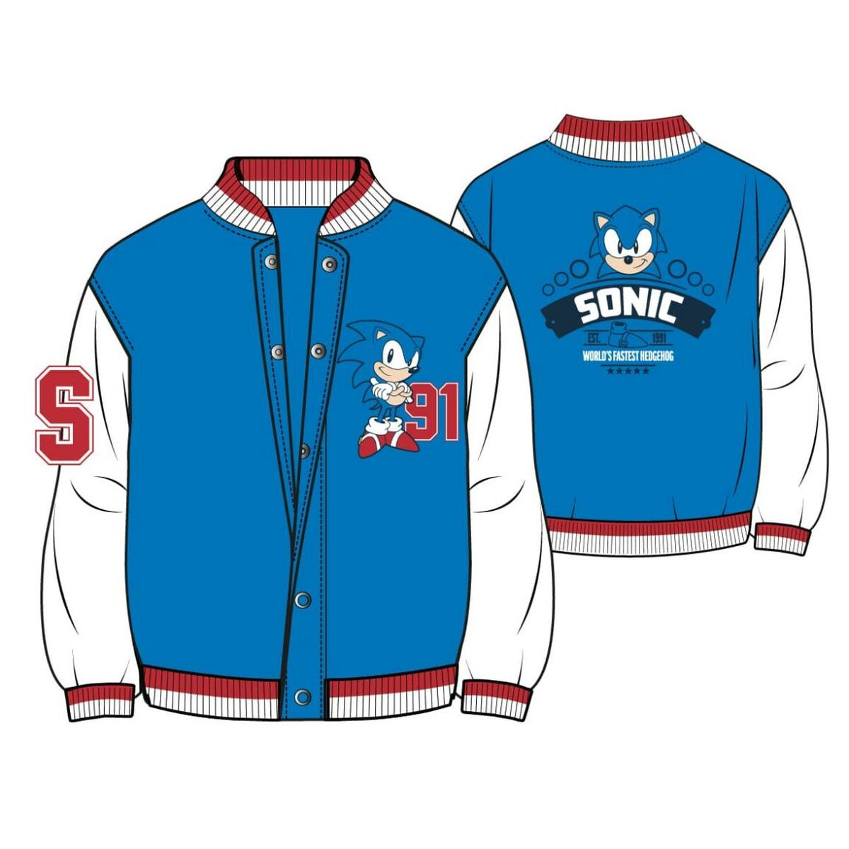 Children's Jacket Sonic Blue-Clothing, Boys-Sonic-Urbanheer