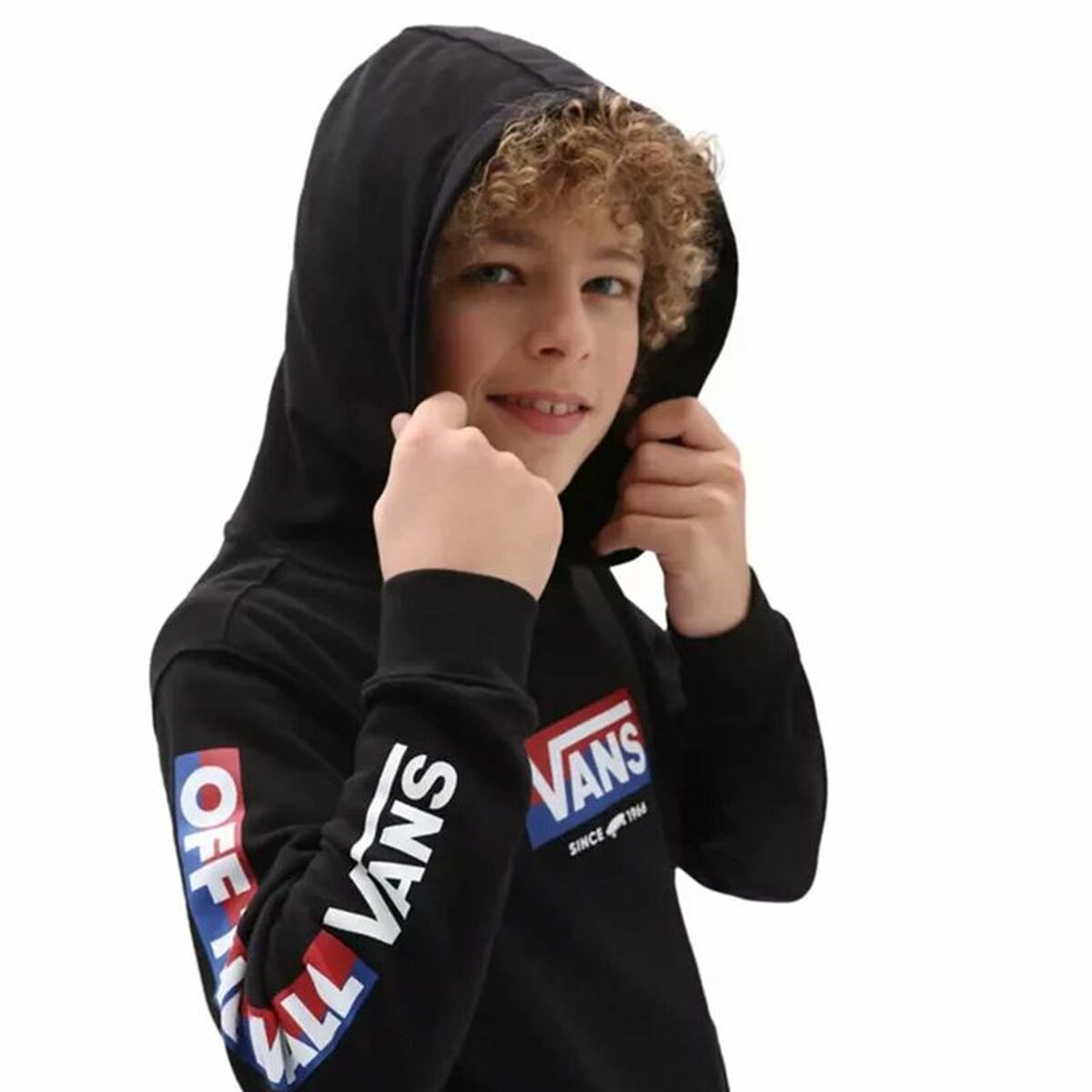 Children’s Sweatshirt Vans Easy Logo Black-Sports | Fitness > Sports material and equipment > Sports sweatshirts-Vans-8-10 Years-Urbanheer