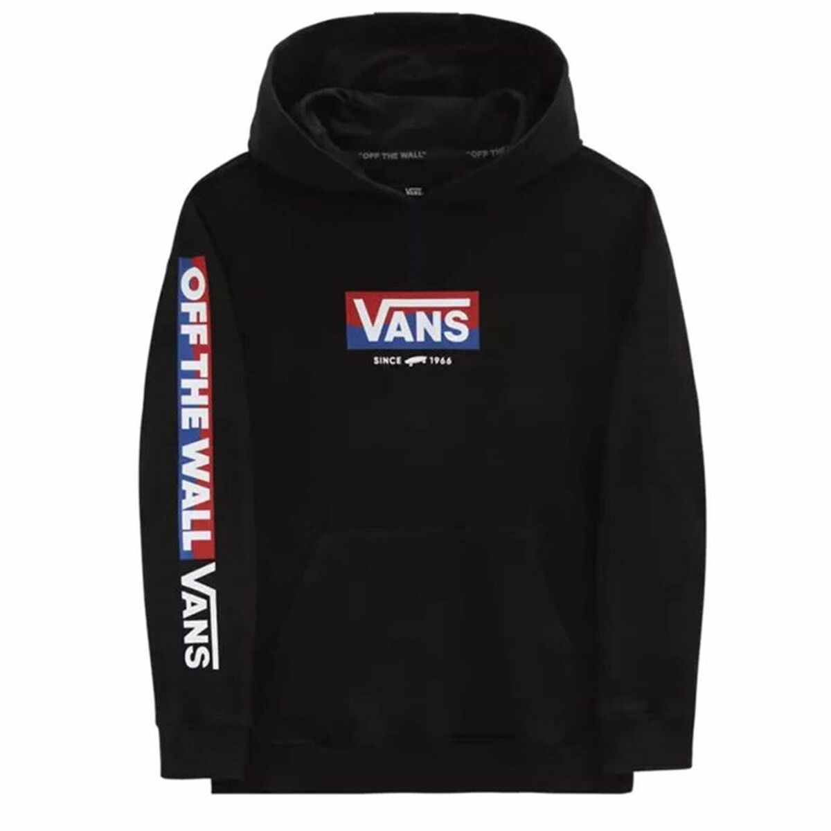 Children’s Sweatshirt Vans Easy Logo Black-Sports | Fitness > Sports material and equipment > Sports sweatshirts-Vans-8-10 Years-Urbanheer
