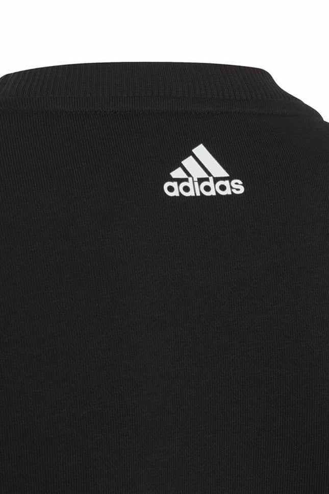 Children’s Sweatshirt without Hood Adidas Sweat Logo Black-Sports | Fitness > Sports material and equipment > Sports sweatshirts-Adidas-7-8 Years-Urbanheer