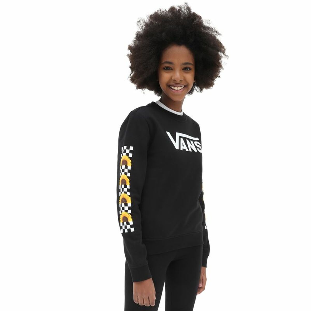 Children’s Sweatshirt without Hood Vans Sunlit Black-Toys | Fancy Dress > Babies and Children > Clothes and Footwear for Children-Vans-XL-Urbanheer