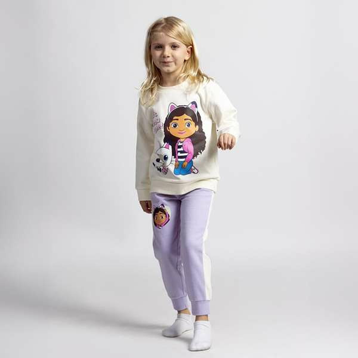 Children’s Tracksuit Gabby's Dollhouse Beige-Clothing, Girls-Gabby's Dollhouse-Urbanheer
