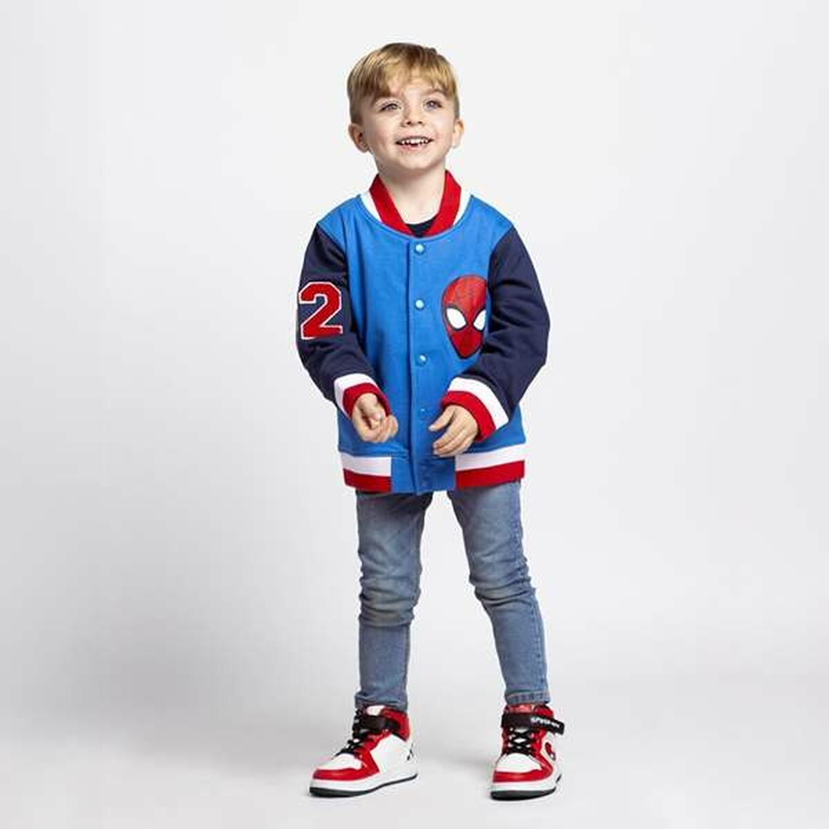 Children's Tracksuit Top Spider-Man Blue-Sports and outdoors, Sports clothing-Spider-Man-Urbanheer