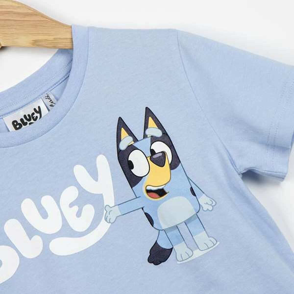 Child's Short Sleeve T-Shirt Bluey Light Blue-Clothing, Boys-Bluey-Urbanheer