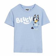 Child's Short Sleeve T-Shirt Bluey Light Blue-Clothing, Boys-Bluey-Urbanheer