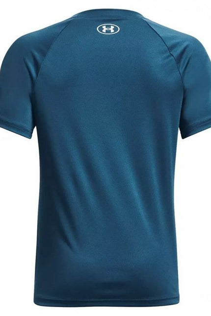 Child's Short Sleeve T-Shirt Under Armour Big Logo Blue-Sports | Fitness > Sports material and equipment > Sports t-shirts-Under Armour-Urbanheer