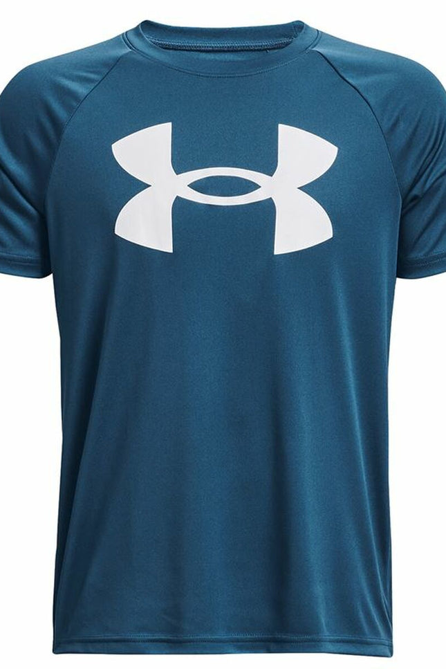Child's Short Sleeve T-Shirt Under Armour Big Logo Blue-Sports | Fitness > Sports material and equipment > Sports t-shirts-Under Armour-Urbanheer