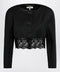 Chloé Black cropped jacket with openwork trim