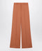 Chloé Burnt brown flared wool trousers