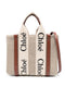 Chloé ChloÃ© Woody Small Linen Tote Bag