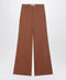 Chloé Flared cotton trousers in nougat colour